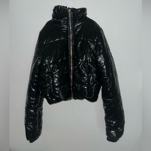 Kaylee Collection- Black shiny Puffer Coat